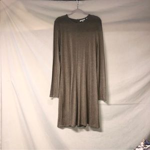 Long sleeve tan knit Vince dress